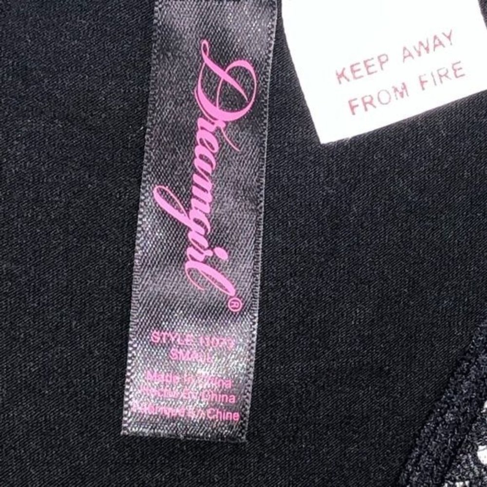 Soft Black Jersey Racerback Bodysuit, lace trim - Picture 5 of 9